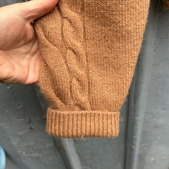 J Crew Caramel Alpaca Merino Button front Cardigan, Small - Picture 9 of 12